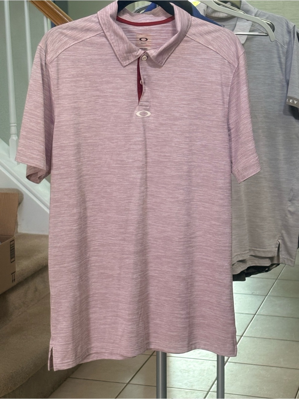 Oakley Men's Heathered Red Polo
